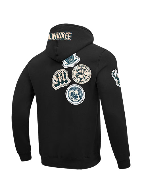 Pro Standard DIY Pick Stitch Milwaukee Bucks Hooded Sweatshirt-back, angled