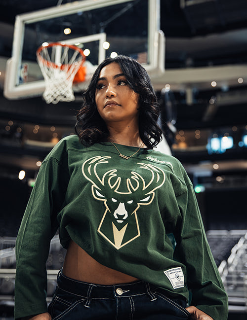 Women's '47 Brand Golden Age Milwaukee Bucks Long Sleeve T-Shirt