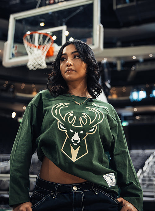 Women's '47 Brand Golden Age Milwaukee Bucks Long Sleeve T-Shirt