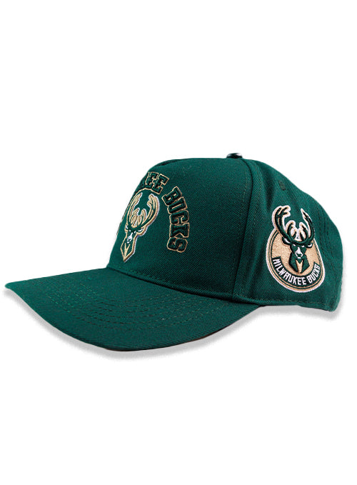 Pro Standard MKE Green Milwaukee Bucks Snapback Hat-left