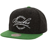 Mitchell & Ness HWC '68 Melton Blur Milwaukee Bucks Snapback Hat-front