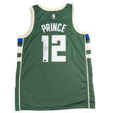 Signed Nike 2022 Icon Edition Taurean Prince Milwaukee Bucks Swingman Jersey-back