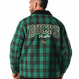 The Wild Collective x Bucks In Six Plaid Milwaukee Bucks Jacket-male back