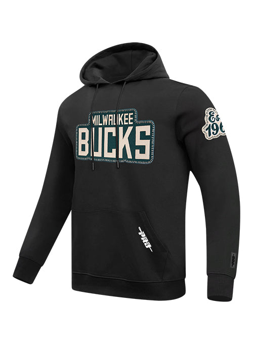 Pro Standard DIY Pick Stitch Milwaukee Bucks Hooded Sweatshirt-front, angled