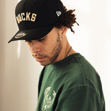 New Era 2022 Statement Edition 9Seventy Milwaukee Bucks Snapback Hat-model