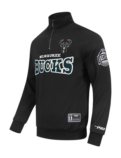 Pro Standard Day One Milwaukee Bucks 1/2 Zip Sweatshirt-angled front