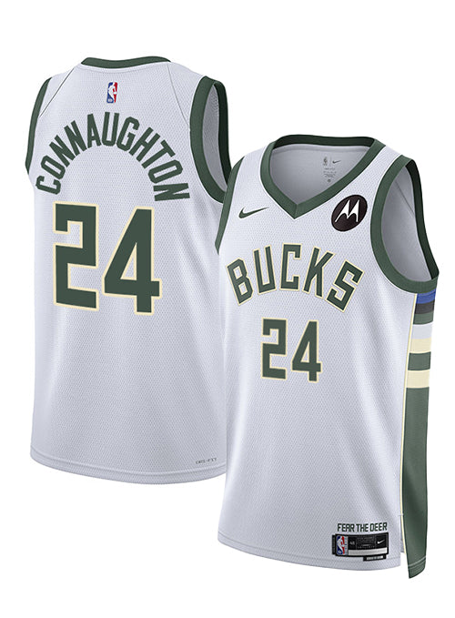 Nike 2022 Association Edition Taurean Prince Milwaukee Bucks Swingman Jersey-collage