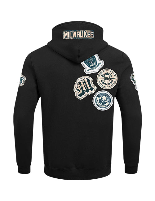 Pro Standard DIY Pick Stitch Milwaukee Bucks Hooded Sweatshirt-back