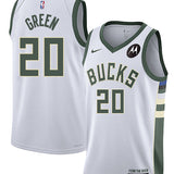 Nike 2022 Association Edition AJ Green Milwaukee Bucks Swingman Jersey=collage