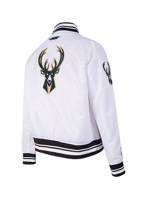 Women's Pro Standard Ransom Milwaukee Bucks Satin Jacket-back