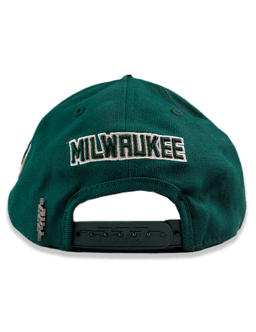 Pro Standard MKE Green Milwaukee Bucks Snapback Hat-back