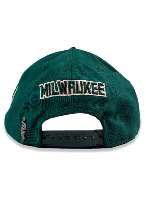 Pro Standard MKE Green Milwaukee Bucks Snapback Hat-back