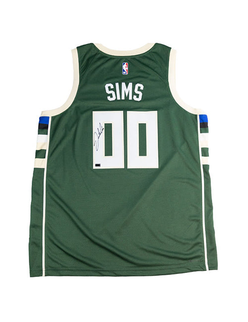 Signed Nike 2022 Icon Edition Jericho Sims Milwaukee Bucks Swingman Jersey-back