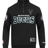 Pro Standard Day One Milwaukee Bucks 1/2 Zip Sweatshirt-front