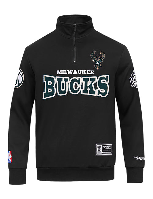Pro Standard Day One Milwaukee Bucks 1/2 Zip Sweatshirt-front