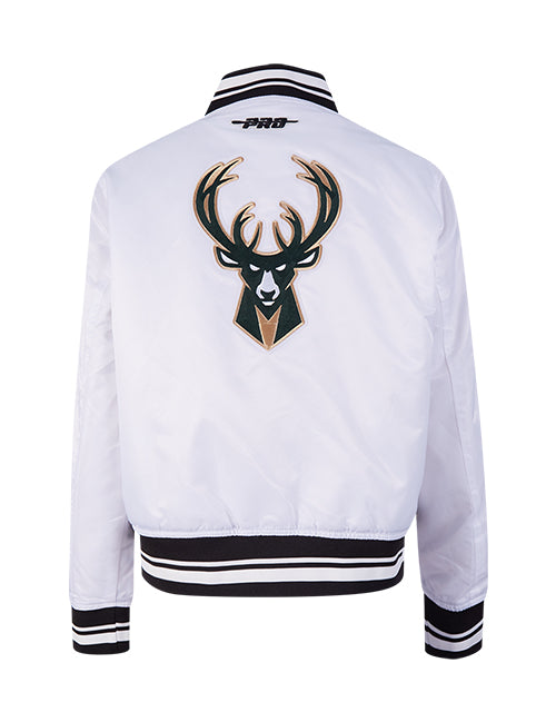 Women's Pro Standard Ransom Milwaukee Bucks Satin Jacket-back