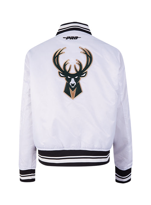 Women's Pro Standard Ransom Milwaukee Bucks Satin Jacket-back