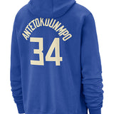 Nike 2024-25 City Edition Giannis Antetokounmpo Milwaukee Bucks Hooded Sweatshirt-back