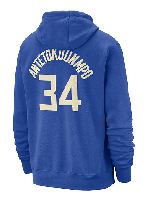 Nike 2024-25 City Edition Giannis Antetokounmpo Milwaukee Bucks Hooded Sweatshirt-back