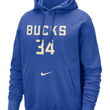 Nike 2024-25 City Edition Giannis Antetokounmpo Milwaukee Bucks Hooded Sweatshirt-front