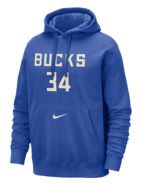 Nike 2024-25 City Edition Giannis Antetokounmpo Milwaukee Bucks Hooded Sweatshirt-front