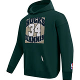 Pro Standard Made To Play Giannis Antetokounmpo Milwaukee Bucks Hooded Sweatshirt-angled front