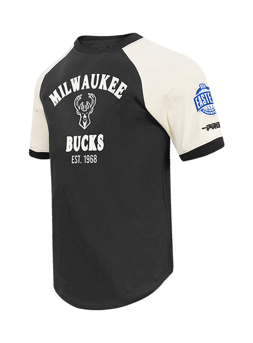 Pro Standard First Time Milwaukee Bucks Drop Hem T-Shirt-angled front