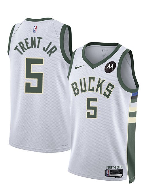 Nike 2022 Association Edition Gary Trent Jr. Milwaukee Bucks Swingman Jersey-collage