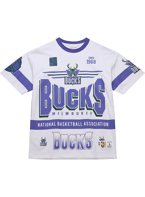 Mitchell & Ness HWC '93 Team Origins Milwaukee Bucks T-Shirt-front