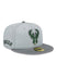 New Era 59Fifty Gray Pop Milwaukee Bucks Fitted Hat - Angled Right Side View