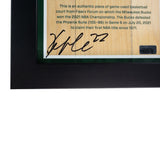 Signed Artsman Khris Middleton Milwaukee Bucks Court Championship Frame 7"x7"