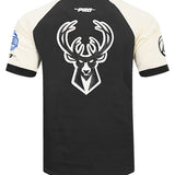 Pro Standard First Time Milwaukee Bucks Drop Hem T-Shirt-back