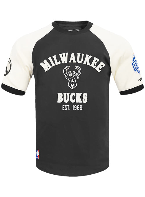 Pro Standard First Time Milwaukee Bucks Drop Hem T-Shirt-front