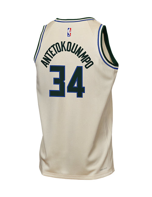 Youth Nike 2025-26 City Edition Giannis Antetokounmpo Milwaukee Bucks Swingman Jersey-back