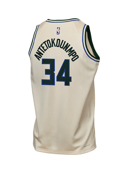 Youth Nike 2025-26 City Edition Giannis Antetokounmpo Milwaukee Bucks Swingman Jersey-back