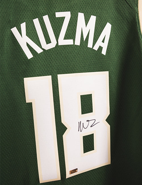 Signed Nike 2022 Icon Edition Kyle Kuzma Milwaukee Bucks Swingman Jersey-signature