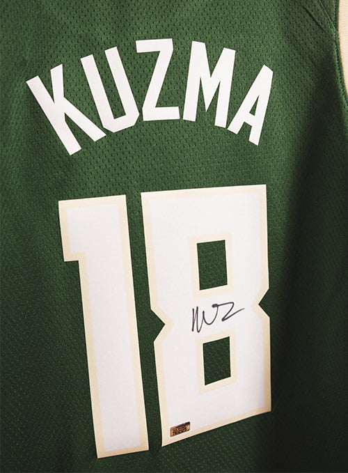 Signed Nike 2022 Icon Edition Kyle Kuzma Milwaukee Bucks Swingman Jersey-signature