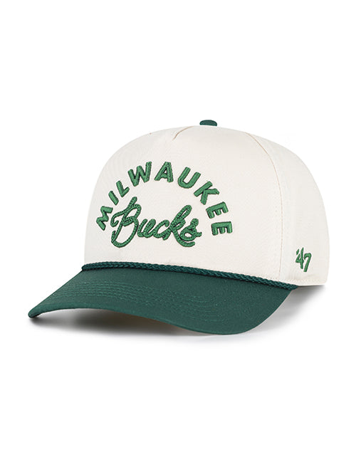 Women's '47 Brand Rope Script Milwaukee Bucks Hitch Snapback Hat-left