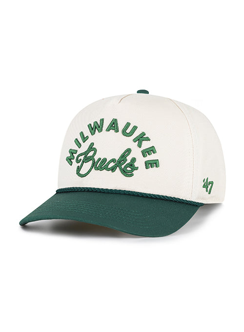 Women's '47 Brand Rope Script Milwaukee Bucks Hitch Snapback Hat-left