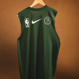 Game Worn Nike 2025 Black History Month Giannis Antetokounmpo Milwaukee Bucks Shooting T-Shirt-back