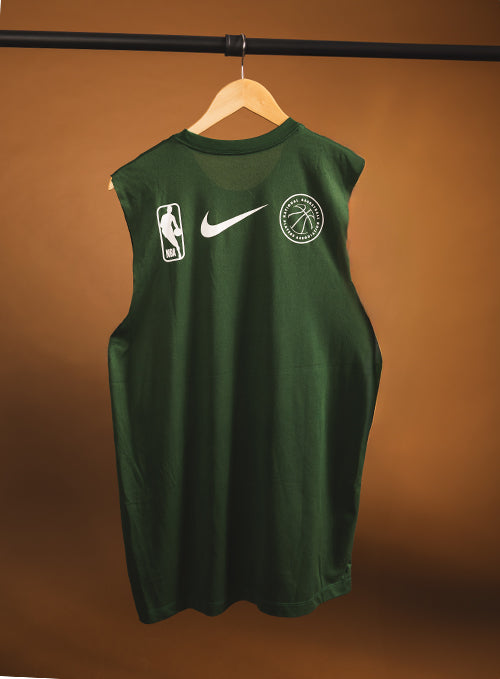 Game Worn Nike 2025 Black History Month Giannis Antetokounmpo Milwaukee Bucks Shooting T-Shirt-back