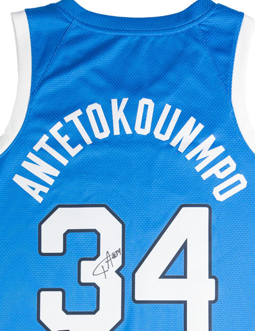 Signed Nike 2024 Olympics Giannis Antetokounmpo Greece Swingman Jersey-SIGNATURE
