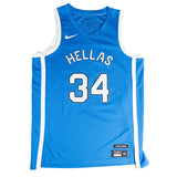 Signed Nike 2024 Olympics Giannis Antetokounmpo Greece Swingman Jersey-FRONT