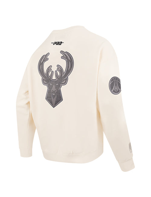 Pro Standard Reverse Terry Milwaukee Bucks Crewneck Sweatshirt-back