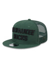 New Era 9Fifty Stacked Green Milwaukee Bucks Snapback Hat