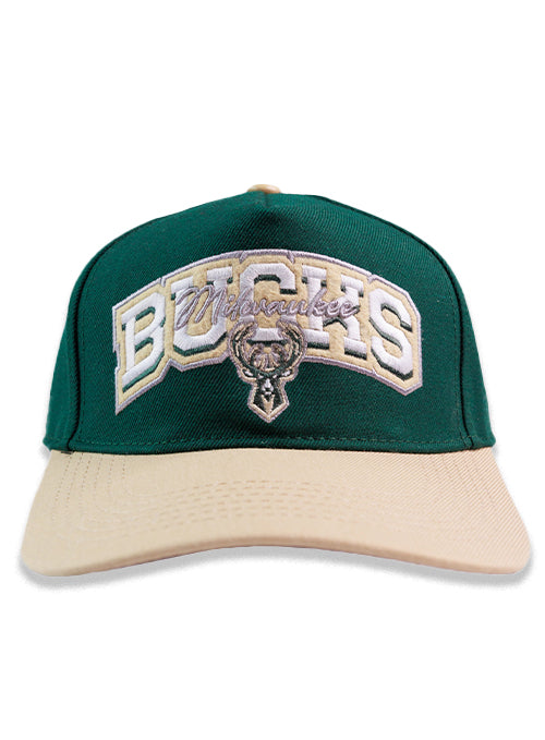 Pro Standard Two-Tone Stacked Milwaukee Bucks Adjustable Hat-front