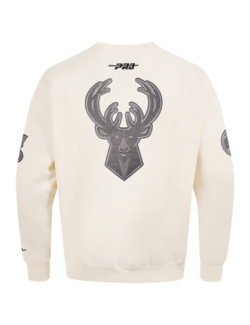 Pro Standard Reverse Terry Milwaukee Bucks Crewneck Sweatshirt-back