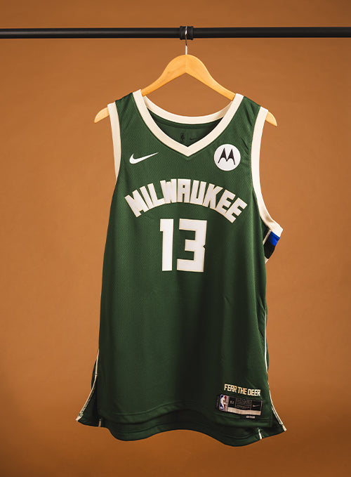 Signed Nike 2022 Icon Edition Ryan Rollins Milwaukee Bucks Swingman Jersey-front