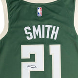 Signed Nike 2022 Icon Edition Tyler Smith Milwaukee Bucks Swingman Jersey-signature