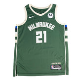 Signed Nike 2022 Icon Edition Tyler Smith Milwaukee Bucks Swingman Jersey-front